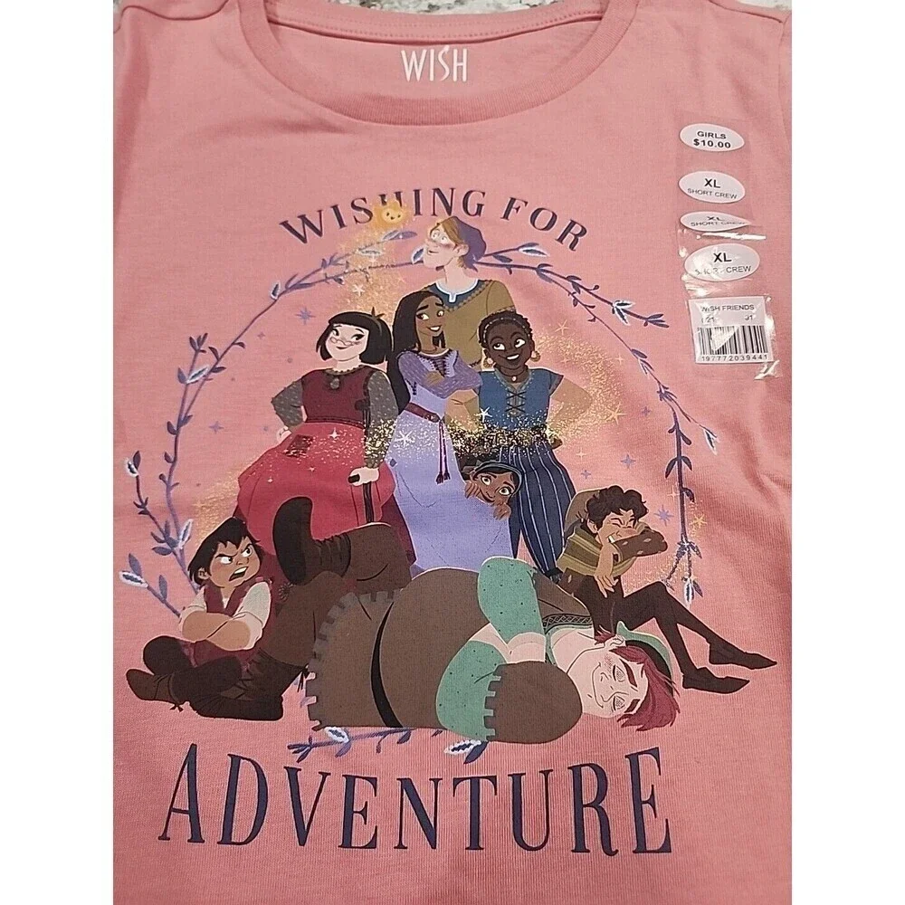 Disney Wish Bunch Girls Short Sleeve Tee Shirt XL